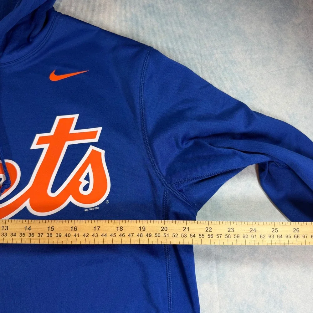 Nike New York Mets Hoodie Mens Medium Blue Excellent Therma-FIT MLB Sweatshirt